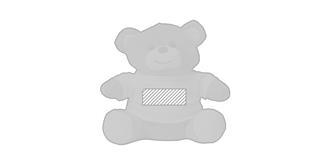Mignon ours en peluche habillé grand format Bearry - Marquage Recto