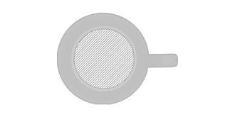 Mug en porcelaine 450 ml finition matte Pantoine - Impression Bas