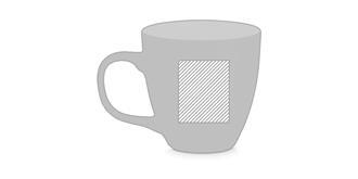Mug en porcelaine 450 ml finition matte Pantoine - Marquage Recto