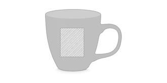 Mug en porcelaine 450 ml finition matte Pantoine - Marquage Verso