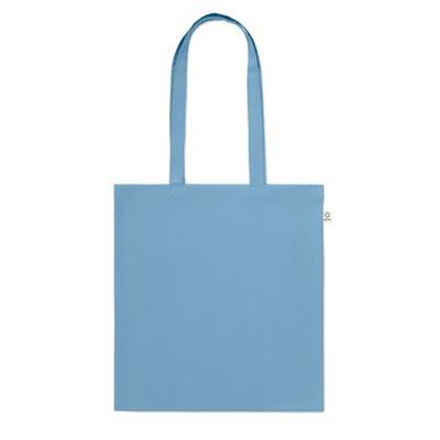 Sac shopping en coton recyclé coloré Classy Bleu