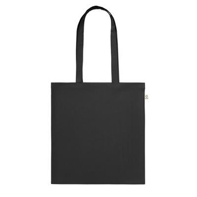 Sac shopping en coton recyclé coloré Classy Noir