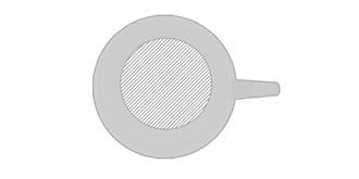 Mug en céramique pratique et lèger 360 ml Vernion - Impression Bas