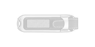 Clé USB en cuir avec boucle Atlanta - Marquage Recto