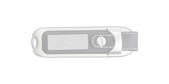 Clé USB en cuir avec boucle Atlanta - Marquage Verso