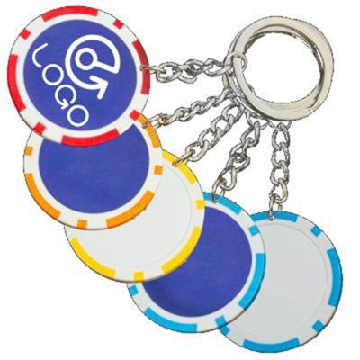 Porte-clés jeton de poker publicitaire Casino