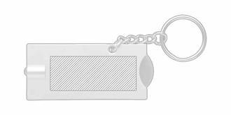 Porte-clés torche en métal et plastique Badano - Marquage Verso