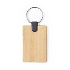 Porte-clés forme rectangle en bambou Radius