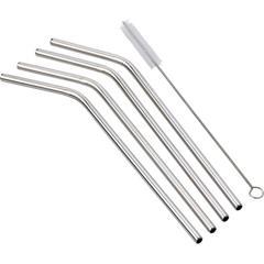 OBG PUB - Set de 4 pailles réutilisable en acier inox Tool