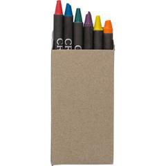 OBG PUB - Set de 6 crayons gras avec étui en carton Colour