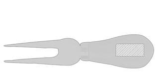 Plateau avec accessoires à fromage en bambou Maji - Impression sur fourchette