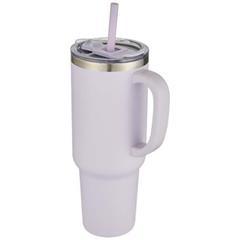 OBG PUB - Mug double paroi 1200ml en acier avec paille Vino
