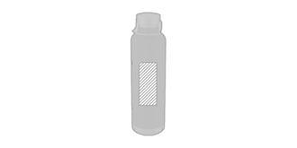 Bouteille de sport chic de 1L en silicone Lokii - Marquage Recto