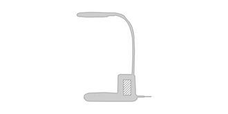 Lampe de bureau avec chargeur induction Pleino - Marquage tranche droite