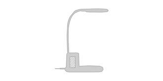 Lampe de bureau avec chargeur induction Pleino - Marquage tranche gauche