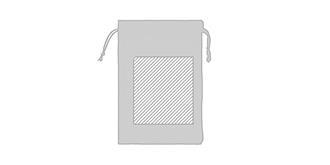 Sac avec cordon de serrage en coton 100% Melay - Marquage Recto