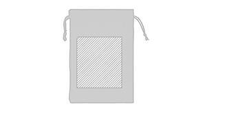 Sac avec cordon de serrage en coton 100% Melay - Marquage Verso