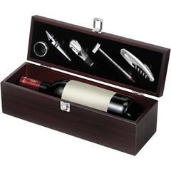 OBG PUB - Set à vin luxe 5 pièces sous coffret en bois Jane
