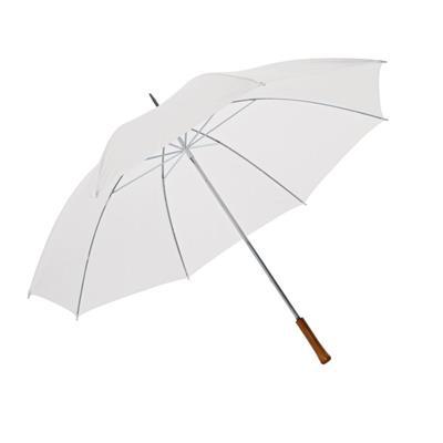OBG.PUB - Parapluie de golf rigide en polyester 190T Roberti Blanc Parapluie de golf rigide en polyester 190T Roberti Blanc