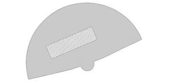 Éventail carton recyclé résistant 430 g/m² Billson - Marquage Recto