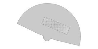 Éventail carton recyclé résistant 430 g/m² Billson - Marquage Verso