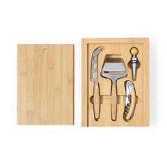 OBG PUB - Set Vin et Fromages en Bambou Hibluxe