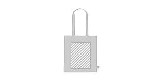 Sac ligne nature Fairtrade en coton 180 g/m2 Flyca - Marquage Recto