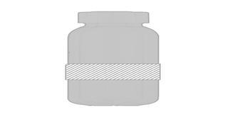 Bouteille de sport 650 ml en plastique Bam - Marquage autour