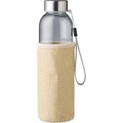 OBG PUB - Gourde de 500 ml en verre avec housse en jute Pato