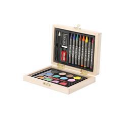 OBG PUB - Set coloriage 24 pièces dans un coffret en bois Go