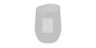 Gobelet de voyage 400 ml en acier inoxydable Round - Marquage Recto