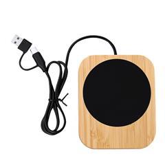 OBG PUB - Chauffe tasses pratique avec corps en bambou Zonio