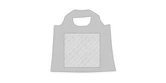 Sac en polyester pliable pour le shopping Foiller - Marquage Verso