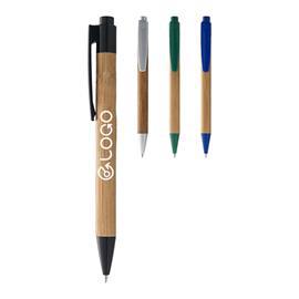 OBG.PUB - Stylo écologique en bambou clip en couleur Reno Stylo écologique en bambou clip en couleur Reno