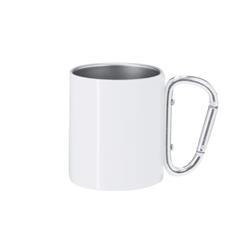 OBG PUB - Tasse en acier 220 ml avec poignée mousqueton Find