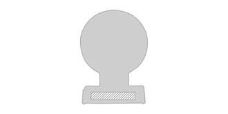 Chargeur de couleur blanc en plastique Lumen - Impression Bas