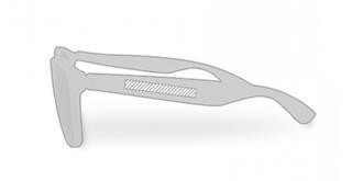 Lunettes de soleil avec monture translucide Makio - Marquage manche gauche