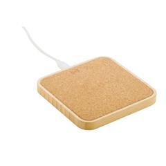 OBG PUB - Chargeur rapide sans fil en bambou et liège Matiko