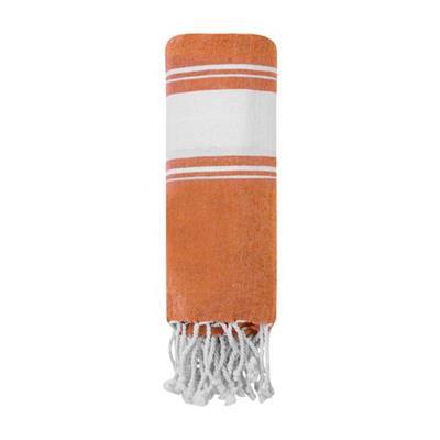 Drap De Bain paréo bicolore en polycoton Doret Orange