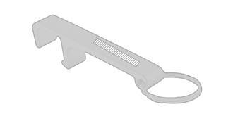 Porte-clés multifonctionnel en aluminium Delfiche - Marquage Recto