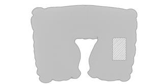 Coussin de voyage gonflable en PVC Sarta - Marquage branche gauche