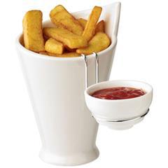 Porte-frites et porte-sauce en céramique Sult