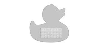 Canard de bain en caoutchouc PVC Ente - Impression Droite