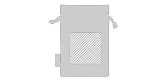 Sac écologique à cordons en coton recyclé Karnak - Marquage Recto