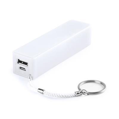OBG.PUB - Power-bank de 2000 mAh avec porte-clés Bibou Blanc Power-bank de 2000 mAh avec porte-clés Bibou Blanc