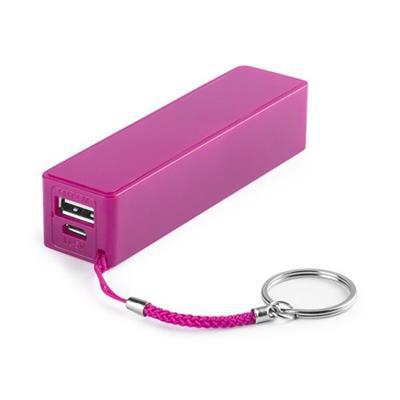 OBG.PUB - Power-bank de 2000 mAh avec porte-clés Bibou Rose Power-bank de 2000 mAh avec porte-clés Bibou Rose