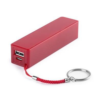 OBG.PUB - Power-bank de 2000 mAh avec porte-clés Bibou Rouge Power-bank de 2000 mAh avec porte-clés Bibou Rouge