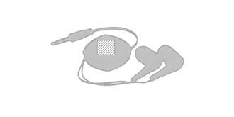 Écouteurs rétractables stéréo en plastique Soundy - Marquage Verso