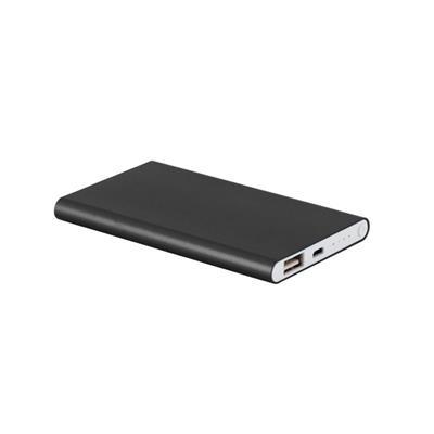 OBG.PUB - Batterie portable de 4000 mAh en aluminium Carmet Noir Batterie portable de 4000 mAh en aluminium Carmet Noir