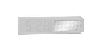 Horloge numérique de table en plastique Henyr - Marquage Recto